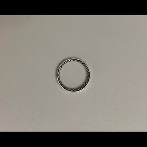 David Yurman 3mm narrow cable ring size 6